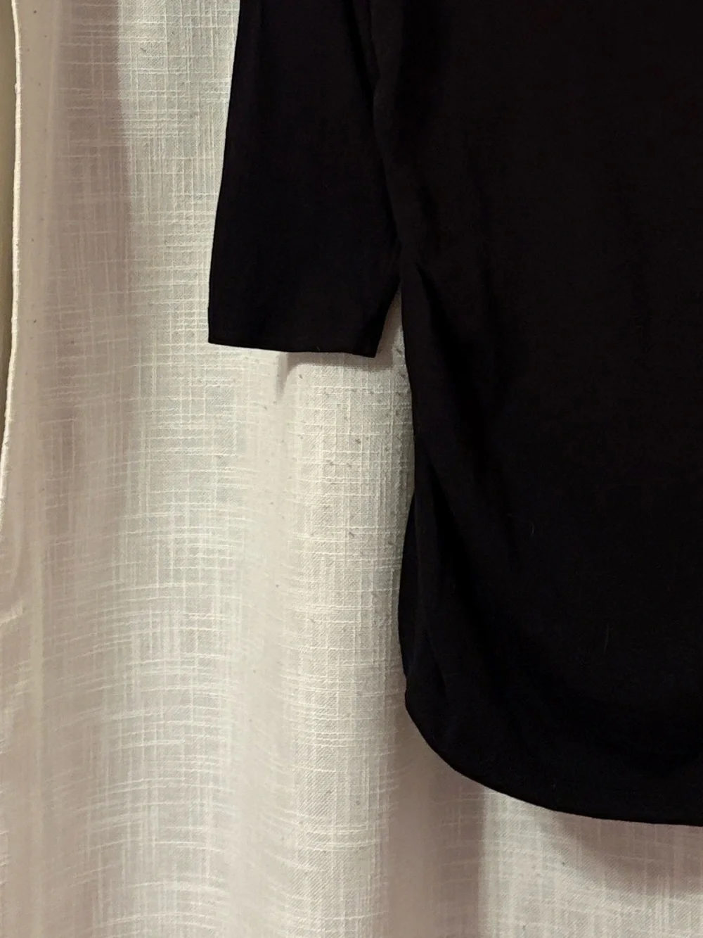 Michael Kors Black Side Zipper Ruched Blouse